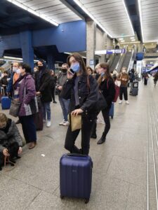 people, train station, waiting, luggage, platform, pandemic, mask, covid-19, travel, passengers, people, people, people, luggage, luggage, luggage, luggage, luggage